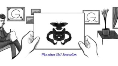 Hermann Rorschach Google Doodle - Der Tintenklecks Psychiater 1