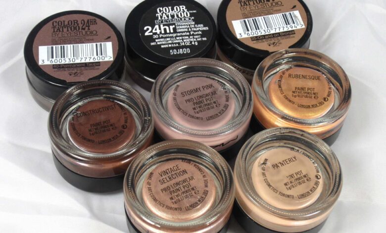 Cremelidschatten Vergleich - Maybelline vs. Mac 1