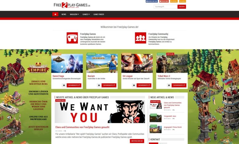 Free2Play-Games| Kostenlose Online-Spiele 1